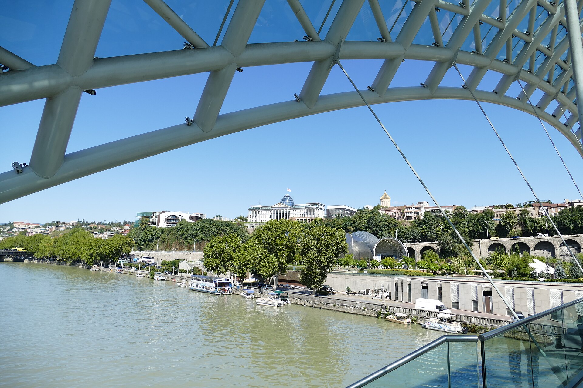 Bridge of Peace over the Mtkvari river, Tbilisi